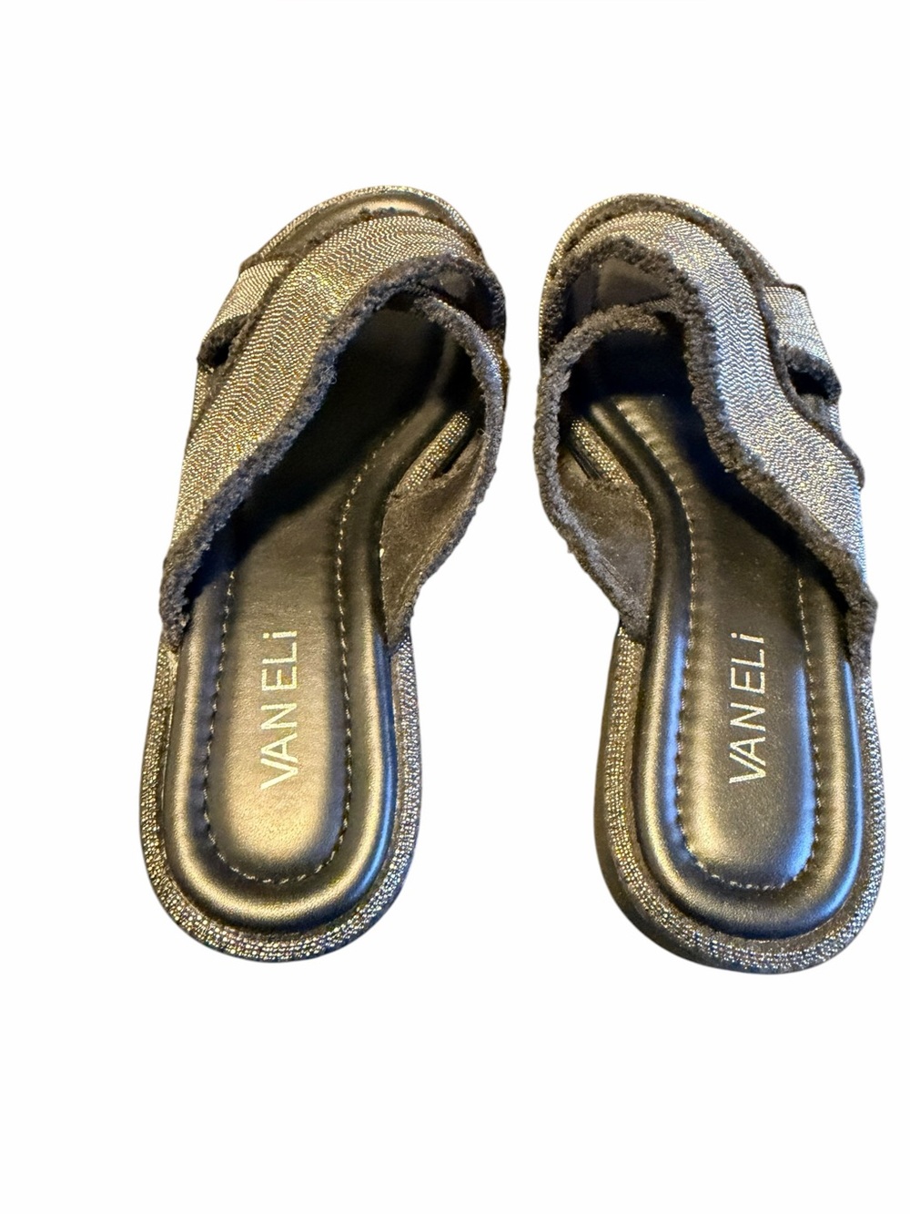 VANELi Bogie Slide Sandal-Metallic Charcoal Cross-Band Size 7M - Picture 3 of 7